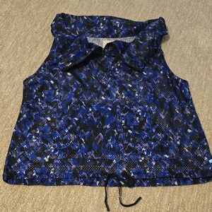 Fabletics Blue and Black mesh Tank Size M